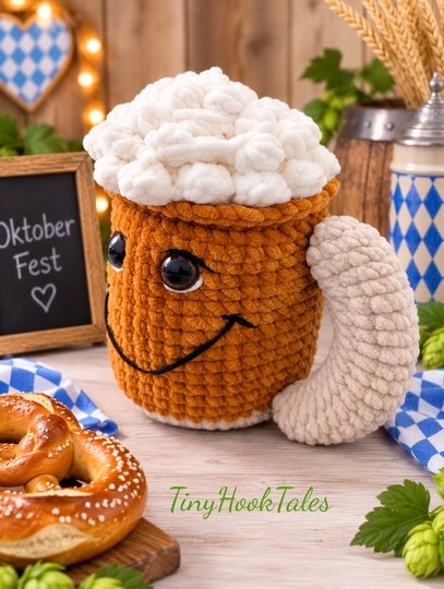 Häkelanleitung für mein "Bier Schaumgustl"