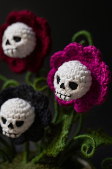 skull flower pot pattern PDF