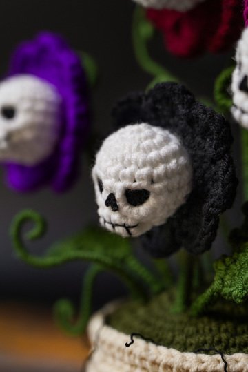 skull flower pot pattern PDF
