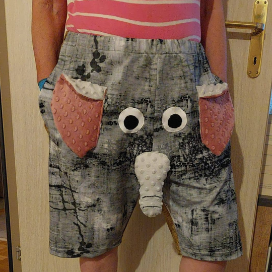 Schnittmuster Unisex Shorts Rüsseli XS–XXL – lustige Elefantenhose