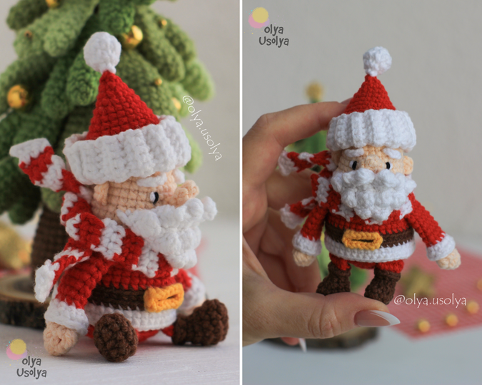 Tiny Santa Crochet Pattern - Christmas Amigurumi PDF