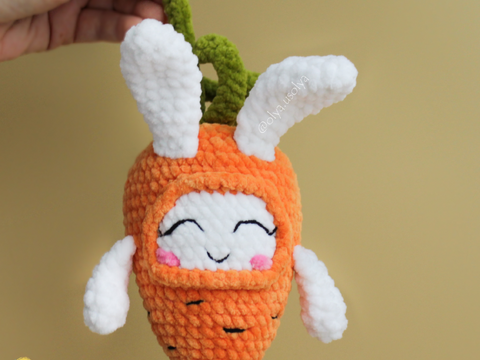 Free Carrot Bunny Crochet Pattern - Easter Amigurumi PDF