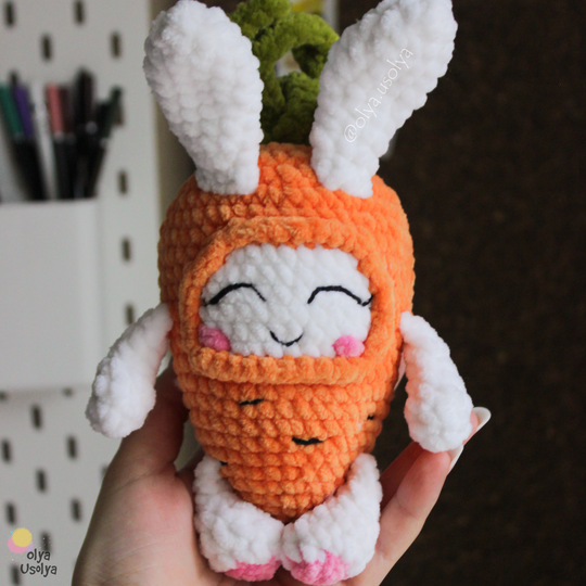 Free Carrot Bunny Crochet Pattern - Easter Amigurumi PDF