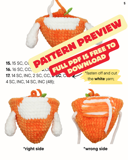 Free Carrot Bunny Crochet Pattern - Easter Amigurumi PDF