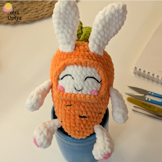 Free Carrot Bunny Crochet Pattern - Easter Amigurumi PDF