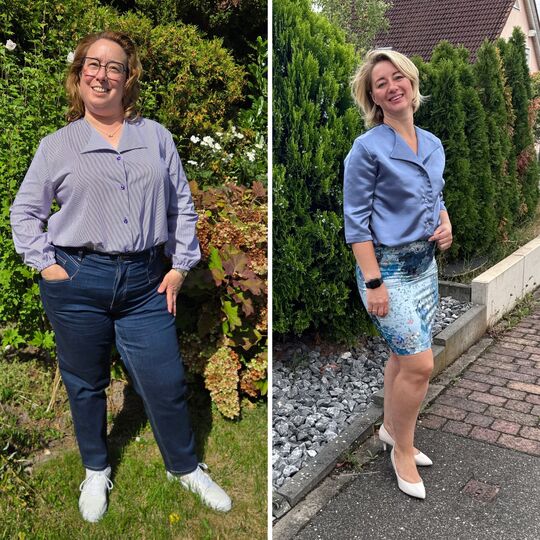 Schnittmuster Bluse Fiona | mit Reverskragen und V-Ausschnitt | Gr. 34-48