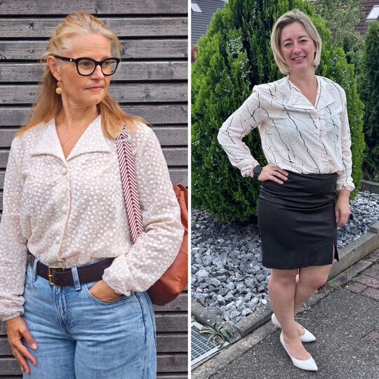 Schnittmuster Bluse Fiona | mit Reverskragen und V-Ausschnitt | Gr. 34-48