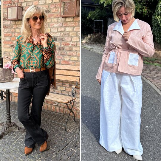 Schnittmuster Bluse Fiona | mit Reverskragen und V-Ausschnitt | Gr. 34-48