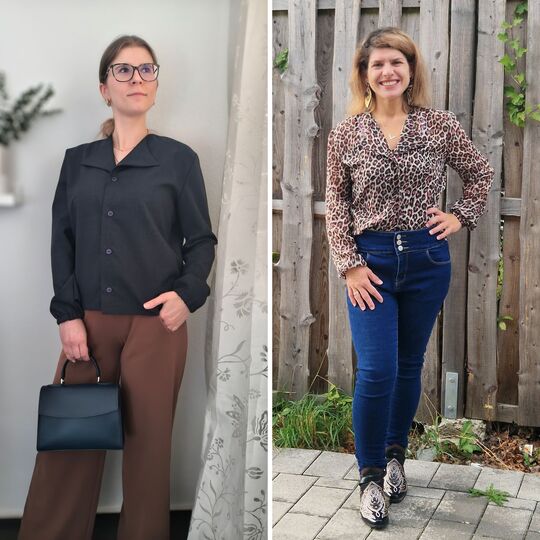 Schnittmuster Bluse Fiona | mit Reverskragen und V-Ausschnitt | Gr. 34-48
