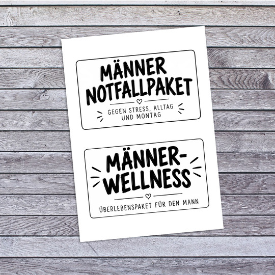Geschenkkorb Männer Etiketten – 25 lustige Geschenkanhänger zum Ausdrucken