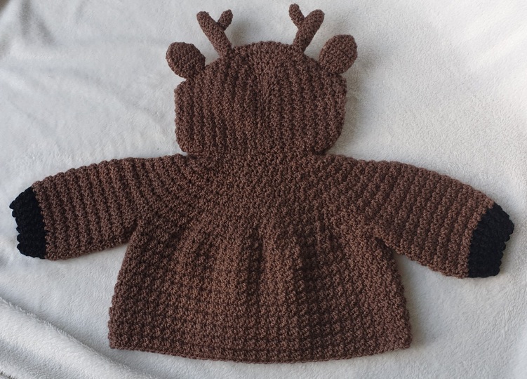 Häkelanleitung Baby Overall Rudolph 2-in-1 Jacke, Strampler, Wickellook