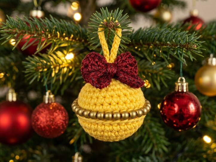 Crochet Pattern Christmas Bell “Jingle bells” with Bow