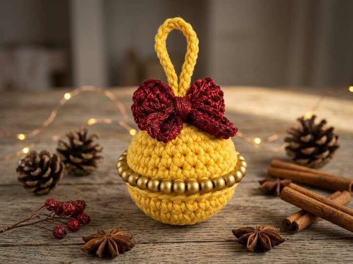 Crochet Pattern Christmas Bell “Jingle bells” with Bow