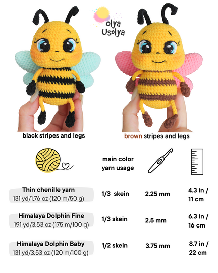 Buzzy Juju Plush Bee Amigurumi Crochet Pattern