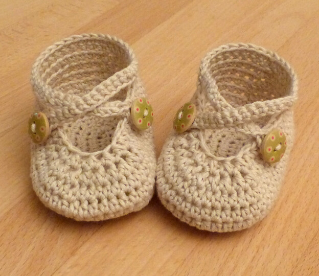 Häkelanleitung Babyschuhe Kreuzriemen-Ballerina in 3 Größen