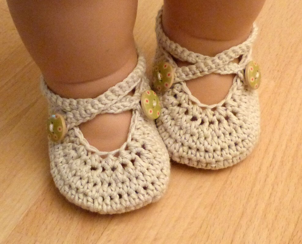 Häkelanleitung Babyschuhe Kreuzriemen-Ballerina in 3 Größen - Bild 4