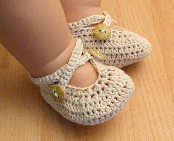 Häkelanleitung Babyschuhe Kreuzriemen-Ballerina in 3 Größen