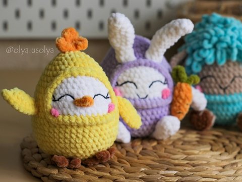 Little Farm Babies 3-in-1 Crochet Pattern - Chick, Bunny & Lamb