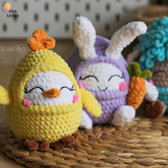 Little Farm Babies 3-in-1 Crochet Pattern - Chick, Bunny & Lamb