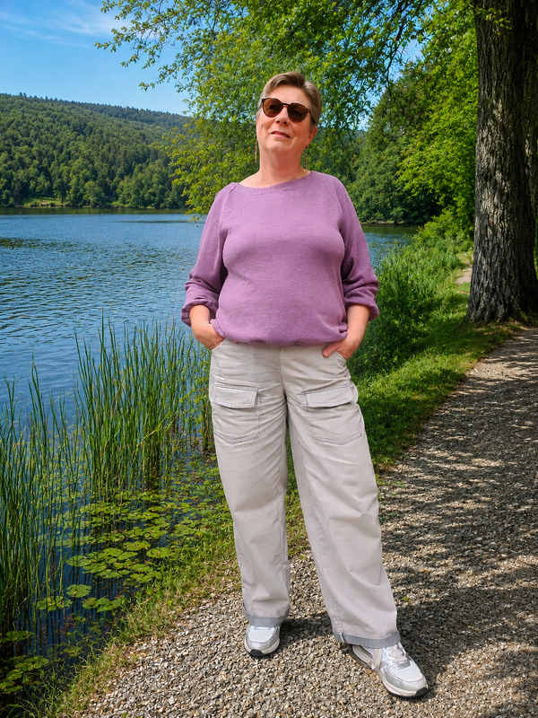 Sewing Pattern INULA – Wide-Leg Barrel Cargo Jeans with Elastic Waistband - Image 9