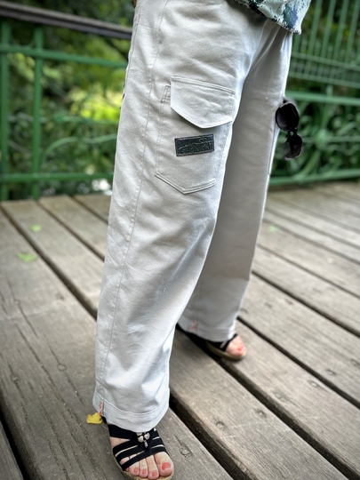 Sewing Pattern INULA – Wide-Leg Barrel Cargo Jeans with Elastic Waistband