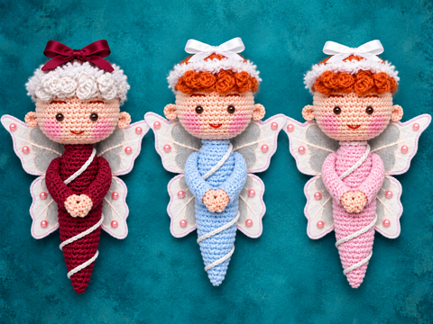 Fröhliche Engel häkeln – Amigurumi Häkelanleitung als PDF