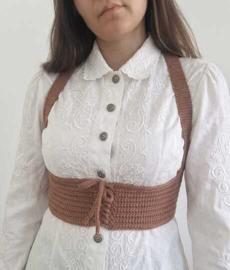 Crochet Corset –  Häkelanleitung Korsage / Corsage mit Trägern(DE & EN)