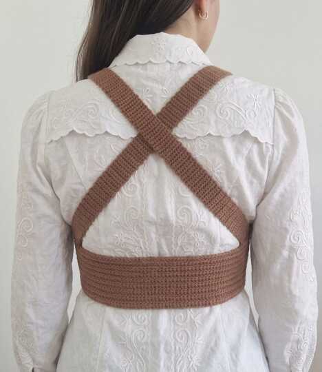 Häkelanleitung Korsage / Corsage mit Trägern – Crochet Corset (DE & EN)