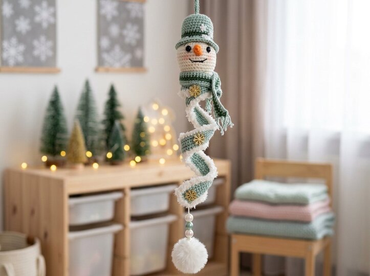 Häkelanleitung Schneemann als Spirale – Winterzauber – Weihnachtsdeko