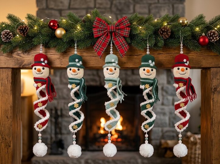 Häkelanleitung Schneemann als Spirale – Winterzauber – Weihnachtsdeko