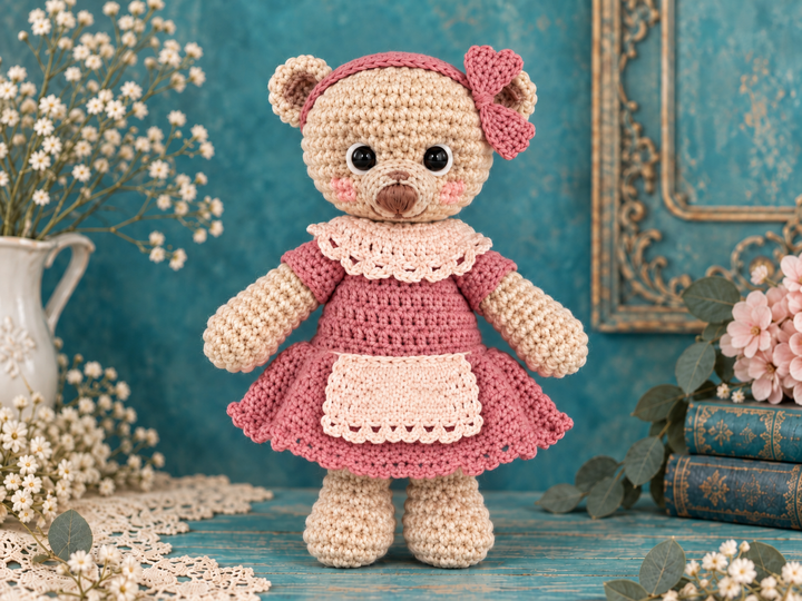 Crochet Pattern Lady Teddy