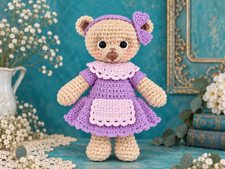 Crochet Pattern Lady Teddy