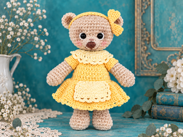 Häkelanleitung Dame Teddy