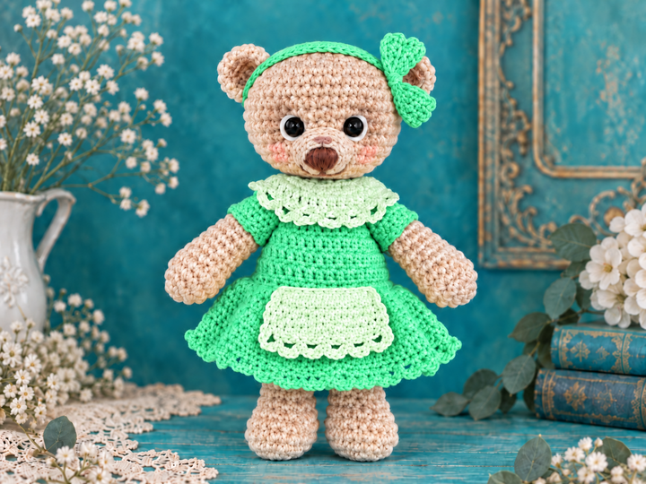 Häkelanleitung Dame Teddy