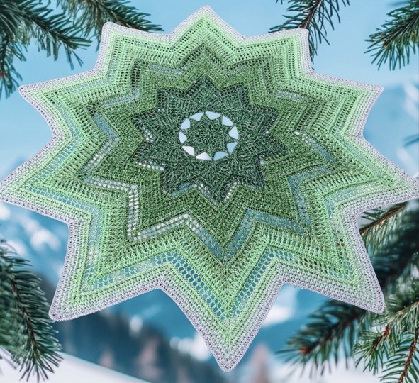 Häkelanleitung Tischdecke Stern Lumi