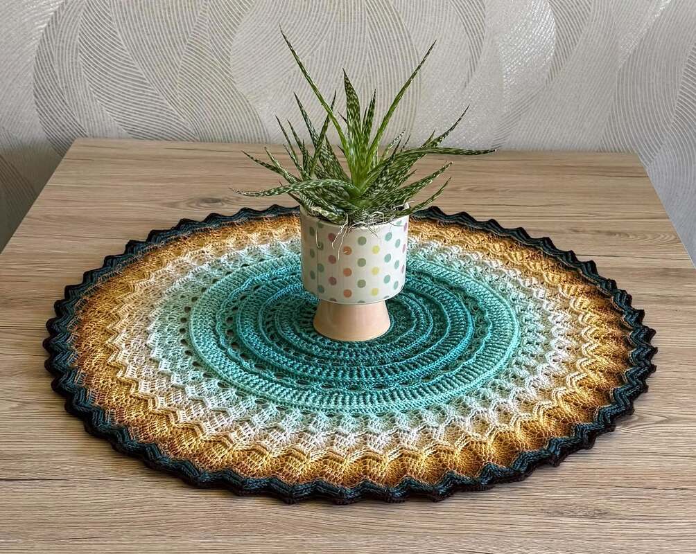 Häkelanleitung Kreisdecke Tischdecke Dopamin - Bild 11
