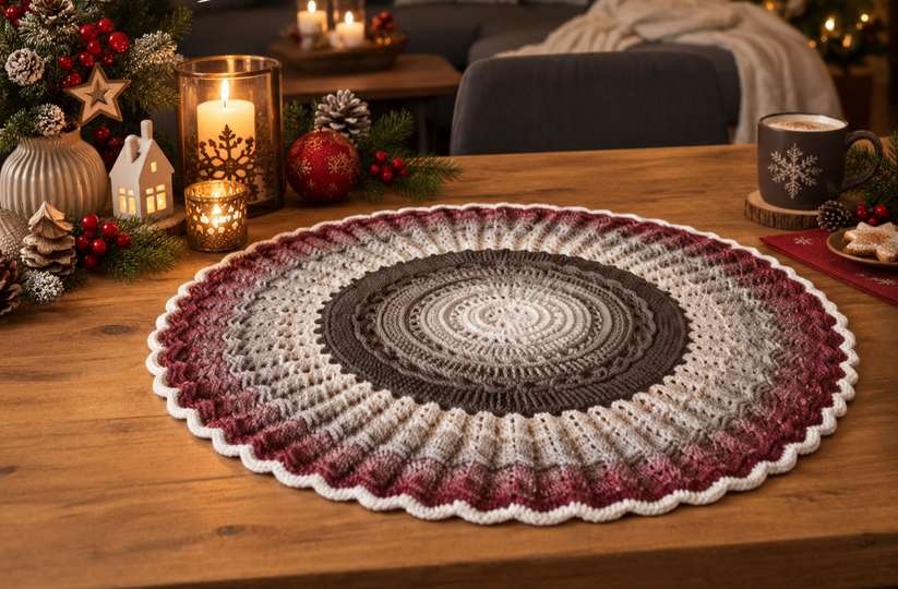 Häkelanleitung Kreisdecke Tischdecke Dopamin