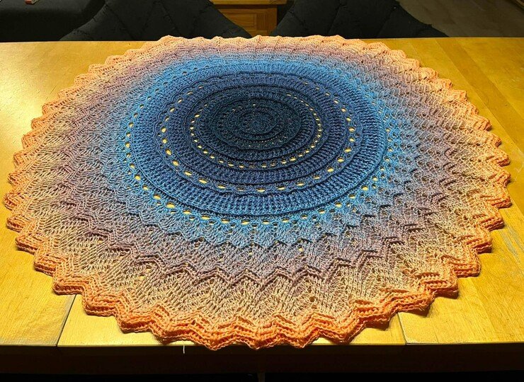 Häkelanleitung Kreisdecke Tischdecke Dopamin