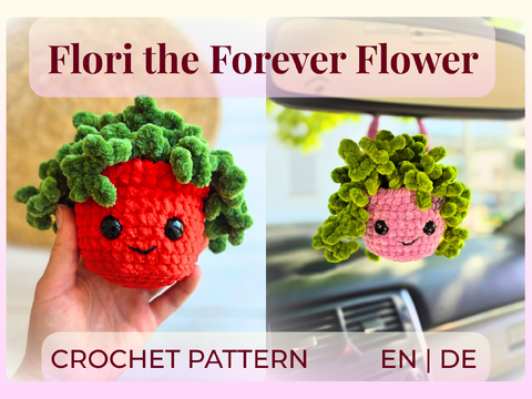 Flori – süße Blume im Topf häkeln | Häkelanleitung