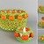 Crochet Pattern Fall Decor Set Tealight Holder and Basket, for Beginners