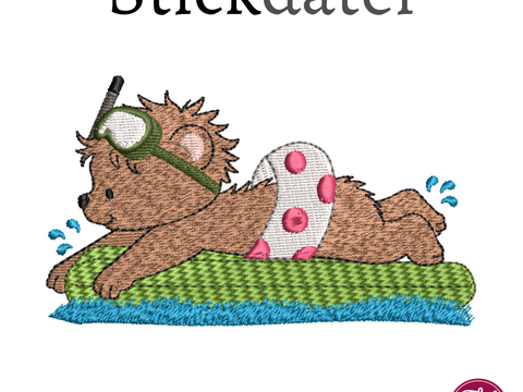 Stickdatei Sommerbär Vollstickdatei