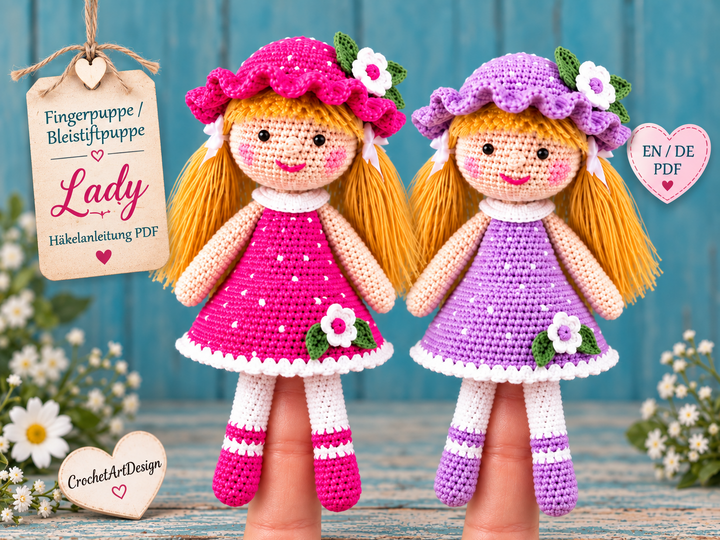 Crochet Pattern Lady Finger Puppet
