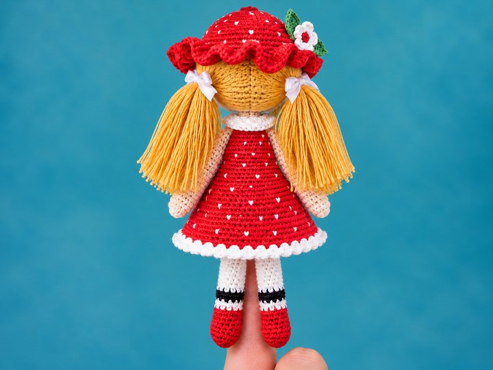 Crochet Pattern Lady Finger Puppet PDF