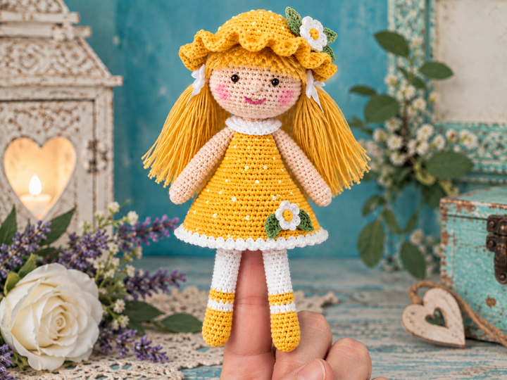 Fingerpuppe / Bleistiftpuppe Lady – Häkelanleitung PDF