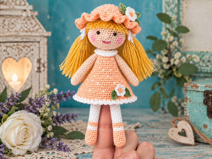 Fingerpuppe / Bleistiftpuppe Lady – Häkelanleitung PDF
