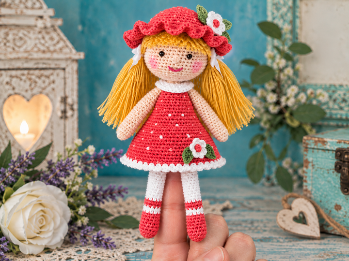 Fingerpuppe / Bleistiftpuppe Lady – Häkelanleitung PDF
