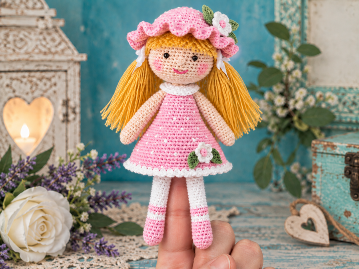 Fingerpuppe / Bleistiftpuppe Lady – Häkelanleitung PDF