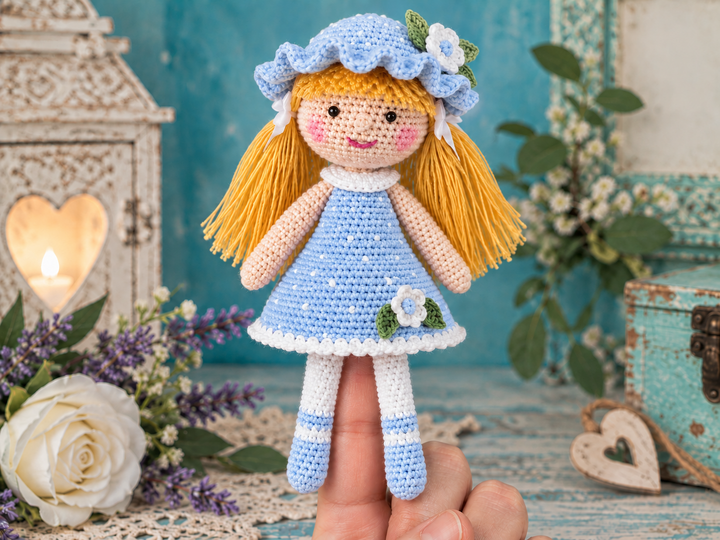 Fingerpuppe / Bleistiftpuppe Lady – Häkelanleitung PDF