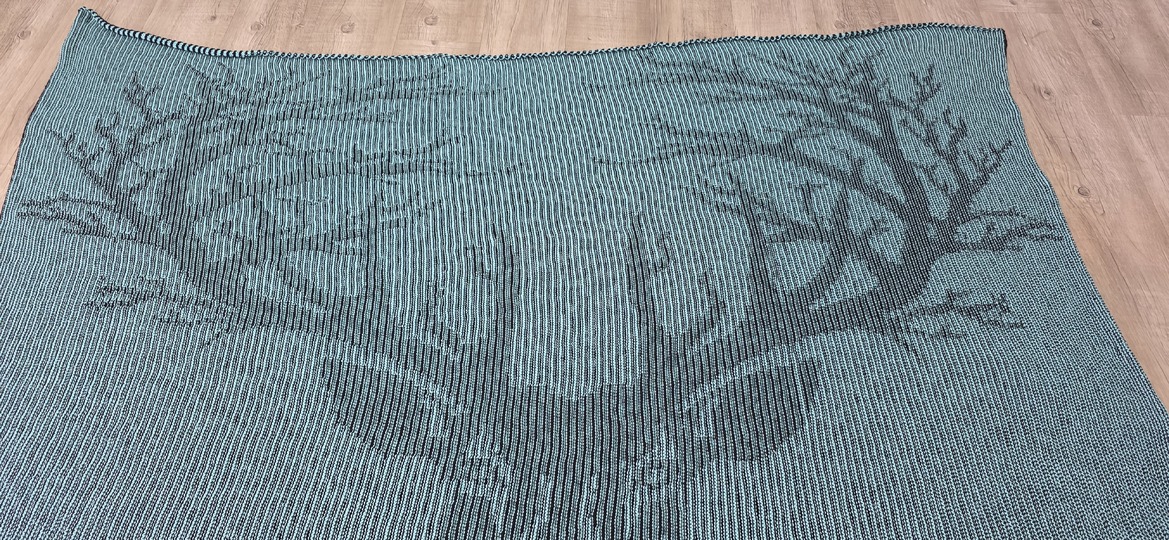 Deer, Shadow Knitting, Illusion Knitting, Motif Blanket