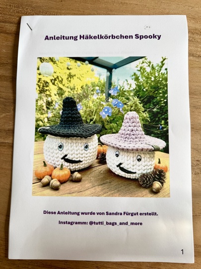 Anleitung Häkelkörbchen Spooky der freundliche Geist